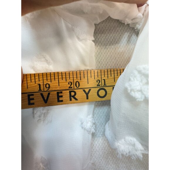 Blooming Jelly Womens Flowy Short Sleeve Shift Dress Size L White Chiffon Summer - Picture 9 of 14